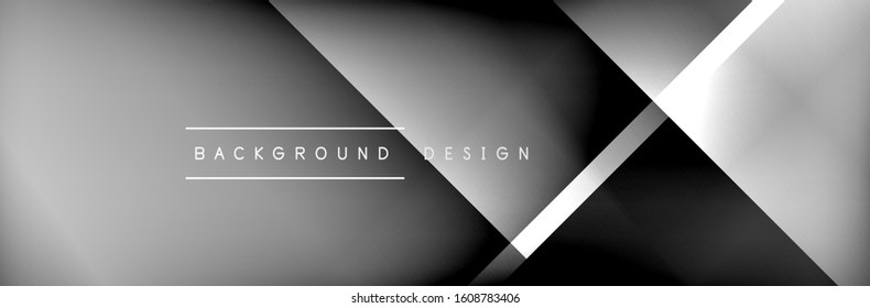 Abstract background - squares and lines composition created with lights and shadows. Technology or business digital template. Trendy simple fluid color gradient abstract background with dynamic