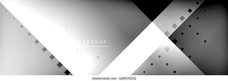 Abstract background - squares and lines composition created with lights and shadows. Technology or business digital template. Trendy simple fluid color gradient abstract background with dynamic