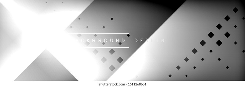 Abstract background - squares and lines composition created with lights and shadows. Technology or business digital template. Trendy simple fluid color gradient abstract background with dynamic
