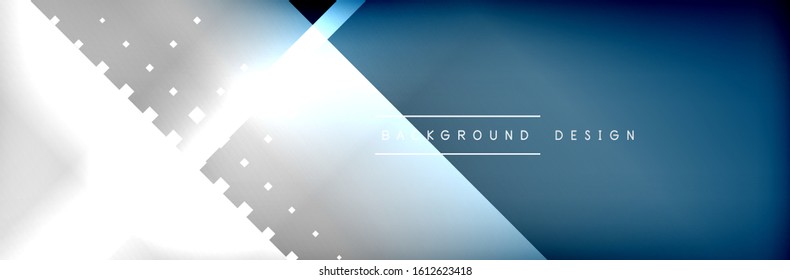 Abstract background - squares and lines composition created with lights and shadows. Technology or business digital template. Trendy simple fluid color gradient abstract background with dynamic
