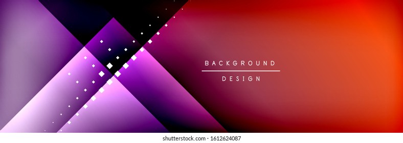 Abstract background - squares and lines composition created with lights and shadows. Technology or business digital template. Trendy simple fluid color gradient abstract background with dynamic