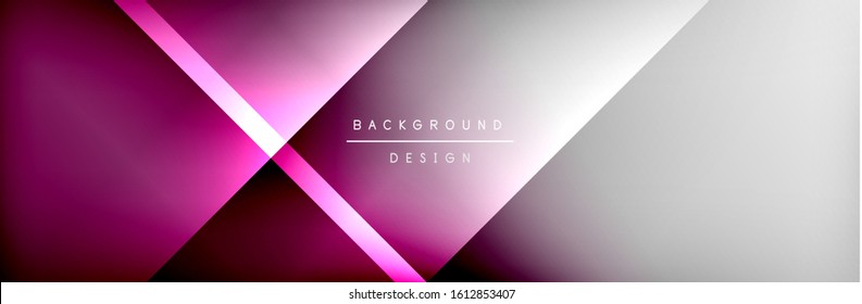 Abstract background - squares and lines composition created with lights and shadows. Technology or business digital template. Trendy simple fluid color gradient abstract background with dynamic