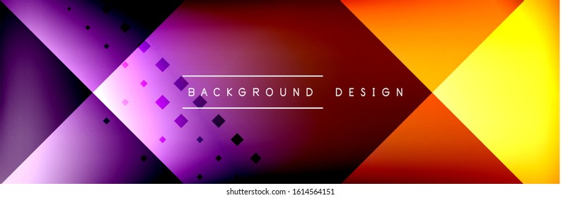 Abstract background - squares and lines composition created with lights and shadows. Technology or business digital template. Trendy simple fluid color gradient abstract background with dynamic
