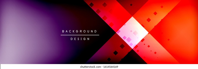 Abstract background - squares and lines composition created with lights and shadows. Technology or business digital template. Trendy simple fluid color gradient abstract background with dynamic
