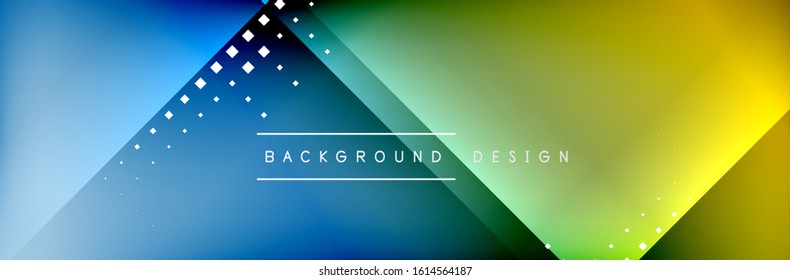 Abstract background - squares and lines composition created with lights and shadows. Technology or business digital template. Trendy simple fluid color gradient abstract background with dynamic