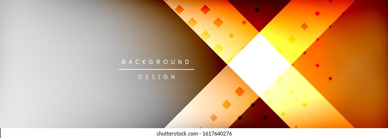 Abstract background - squares and lines composition created with lights and shadows. Technology or business digital template. Trendy simple fluid color gradient abstract background with dynamic