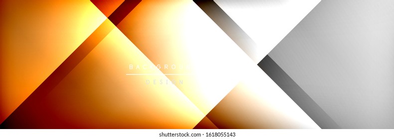 Abstract background - squares and lines composition created with lights and shadows. Technology or business digital template. Trendy simple fluid color gradient abstract background with dynamic