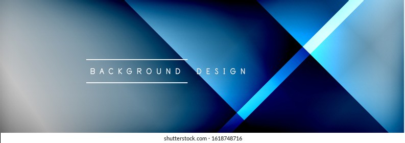 Abstract background - squares and lines composition created with lights and shadows. Technology or business digital template. Trendy simple fluid color gradient abstract background with dynamic