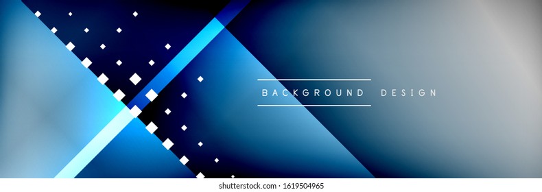 Abstract background - squares and lines composition created with lights and shadows. Technology or business digital template. Trendy simple fluid color gradient abstract background with dynamic