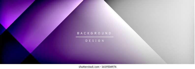 Abstract background - squares and lines composition created with lights and shadows. Technology or business digital template. Trendy simple fluid color gradient abstract background with dynamic