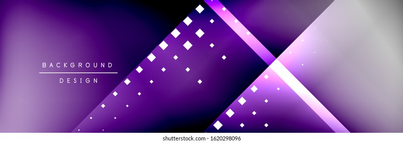 Abstract background - squares and lines composition created with lights and shadows. Technology or business digital template. Trendy simple fluid color gradient abstract background with dynamic