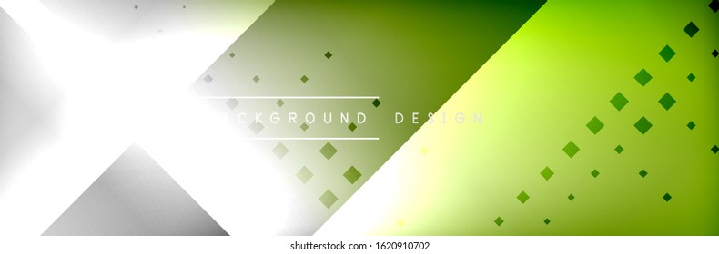 Abstract background - squares and lines composition created with lights and shadows. Technology or business digital template. Trendy simple fluid color gradient abstract background with dynamic