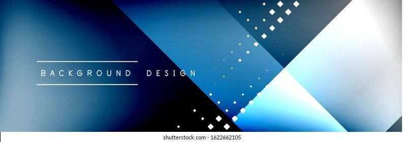 Abstract background - squares and lines composition created with lights and shadows. Technology or business digital template. Trendy simple fluid color gradient abstract background with dynamic