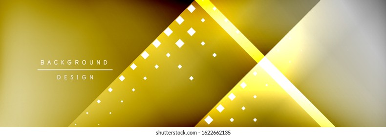 Abstract background - squares and lines composition created with lights and shadows. Technology or business digital template. Trendy simple fluid color gradient abstract background with dynamic
