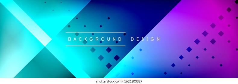 Abstract background - squares and lines composition created with lights and shadows. Technology or business digital template. Trendy simple fluid color gradient abstract background  