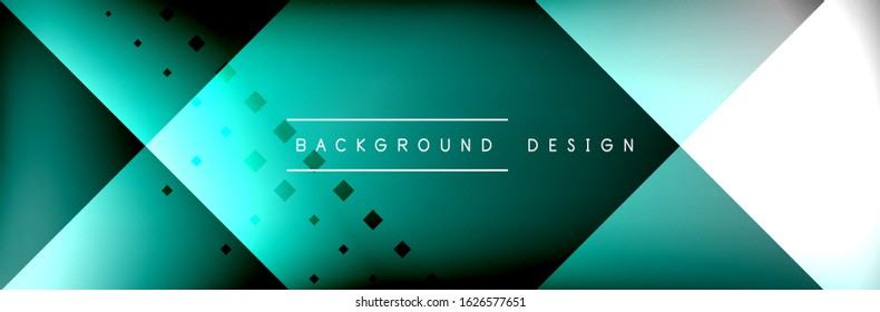 Abstract background - squares and lines composition created with lights and shadows. Technology or business digital template. Trendy simple fluid color gradient abstract background with dynamic