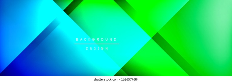 Abstract background - squares and lines composition created with lights and shadows. Technology or business digital template. Trendy simple fluid color gradient abstract background with dynamic