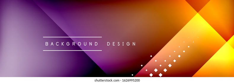 Abstract background - squares and lines composition created with lights and shadows. Technology or business digital template. Trendy simple fluid color gradient abstract background with dynamic