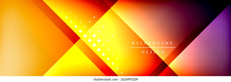 Abstract background - squares and lines composition created with lights and shadows. Technology or business digital template. Trendy simple fluid color gradient abstract background with dynamic
