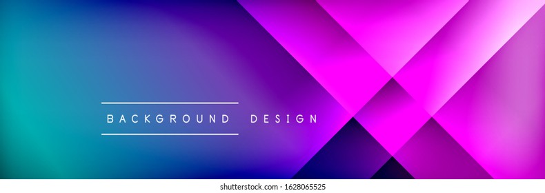 Abstract background - squares and lines composition created with lights and shadows. Technology or business digital template. Trendy simple fluid color gradient abstract background with dynamic