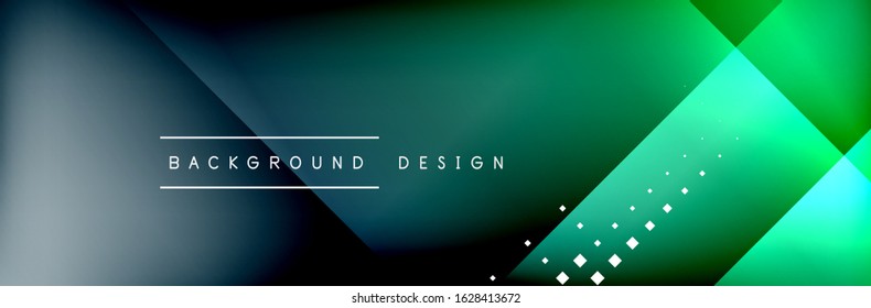 Abstract background - squares and lines composition created with lights and shadows. Technology or business digital template. Trendy simple fluid color gradient abstract background with dynamic