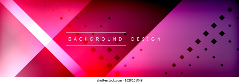Abstract background - squares and lines composition created with lights and shadows. Technology or business digital template. Trendy simple fluid color gradient abstract background with dynamic