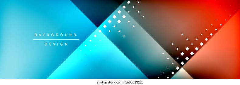 Abstract background - squares and lines composition created with lights and shadows. Technology or business digital template. Trendy simple fluid color gradient abstract background with dynamic