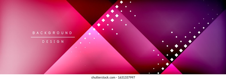 Abstract background - squares and lines composition created with lights and shadows. Technology or business digital template. Trendy simple fluid color gradient abstract background with dynamic