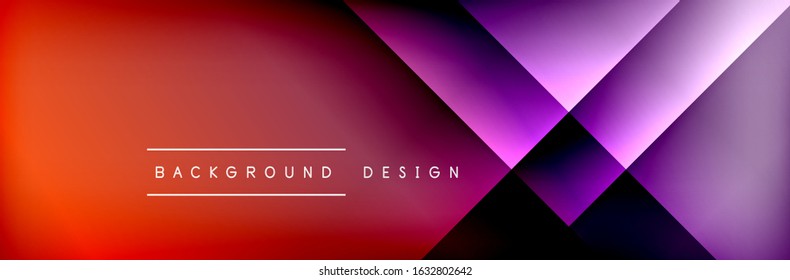 Abstract background - squares and lines composition created with lights and shadows. Technology or business digital template. Trendy simple fluid color gradient abstract background with dynamic