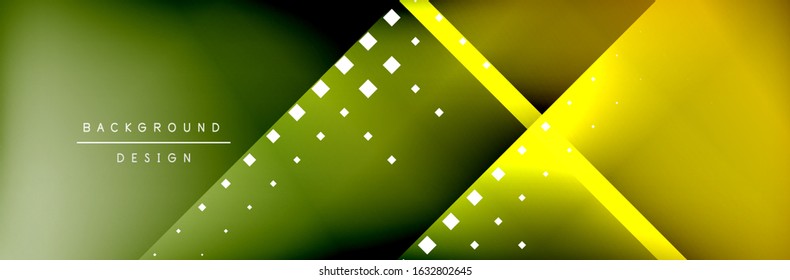 Abstract background - squares and lines composition created with lights and shadows. Technology or business digital template. Trendy simple fluid color gradient abstract background with dynamic