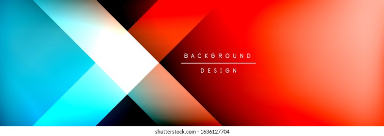 Abstract background - squares and lines composition created with lights and shadows. Technology or business digital template. Trendy simple fluid color gradient abstract background with dynamic
