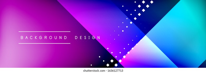 Abstract background - squares and lines composition created with lights and shadows. Technology or business digital template. Trendy simple fluid color gradient abstract background with dynamic