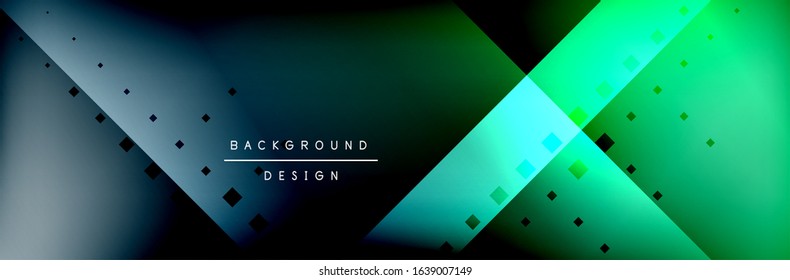 Abstract background - squares and lines composition created with lights and shadows. Technology or business digital template. Trendy simple fluid color gradient abstract background with dynamic