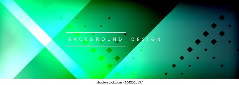 Abstract background - squares and lines composition created with lights and shadows. Technology or business digital template. Trendy simple fluid color gradient abstract background with dynamic