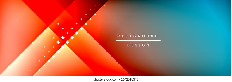 Abstract background - squares and lines composition created with lights and shadows. Technology or business digital template. Trendy simple fluid color gradient abstract background with dynamic