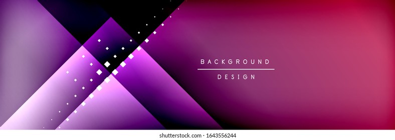 Abstract background - squares and lines composition created with lights and shadows. Technology or business digital template. Trendy simple fluid color gradient abstract background with dynamic
