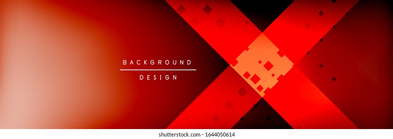 Abstract background - squares and lines composition created with lights and shadows. Technology or business digital template. Trendy simple fluid color gradient abstract background with dynamic