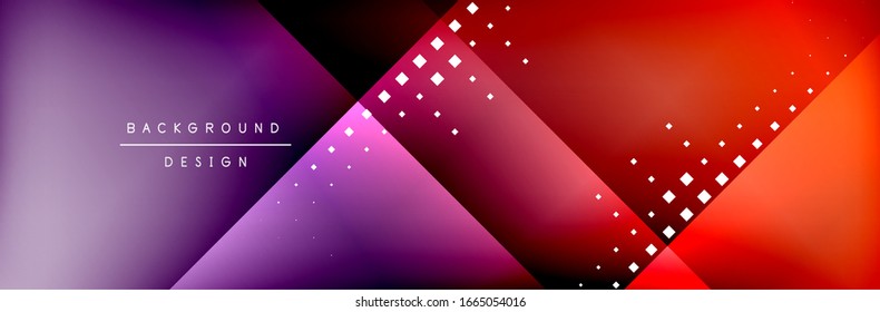 Abstract background - squares and lines composition created with lights and shadows. Technology or business digital template. Trendy simple fluid color gradient abstract background with dynamic
