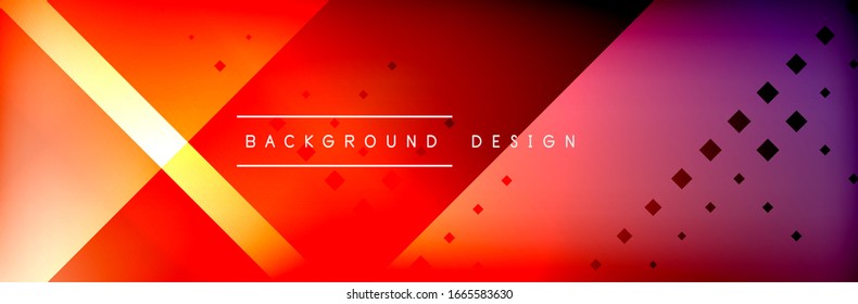Abstract background - squares and lines composition created with lights and shadows. Technology or business digital template. Trendy simple fluid color gradient abstract background with dynamic