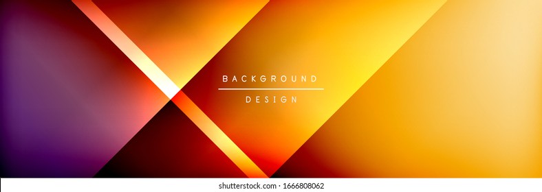 Abstract background - squares and lines composition created with lights and shadows. Technology or business digital template. Trendy simple fluid color gradient abstract background with dynamic