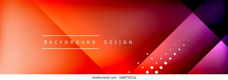 Abstract background - squares and lines composition created with lights and shadows. Technology or business digital template. Trendy simple fluid color gradient abstract background with dynamic