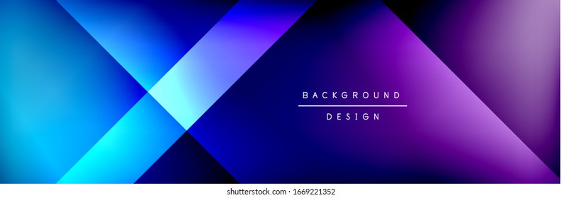 Abstract background - squares and lines composition created with lights and shadows. Technology or business digital template.  