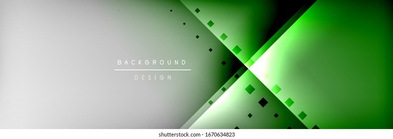 Abstract background - squares and lines composition created with lights and shadows. Technology or business digital template. Trendy simple fluid color gradient abstract background with dynamic