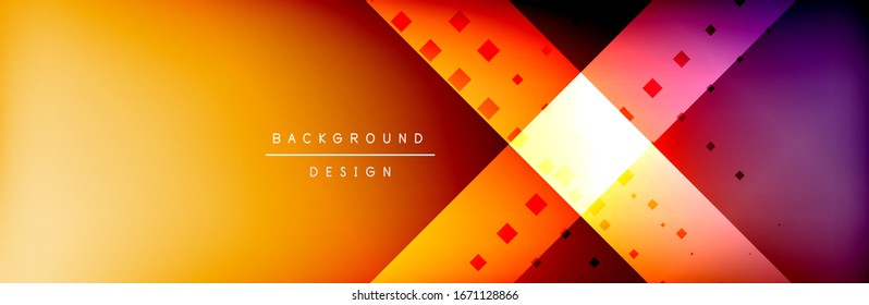 Abstract background - squares and lines composition created with lights and shadows. Technology or business digital template. Trendy simple fluid color gradient abstract background with dynamic