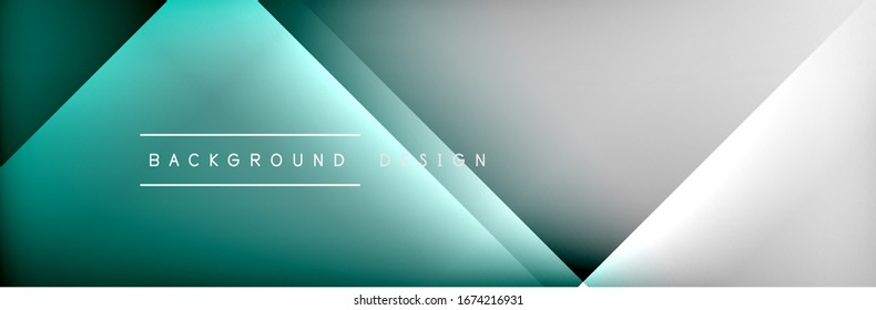 Abstract background - squares and lines composition created with lights and shadows. Technology or business digital template. Trendy simple fluid color gradient abstract background with dynamic