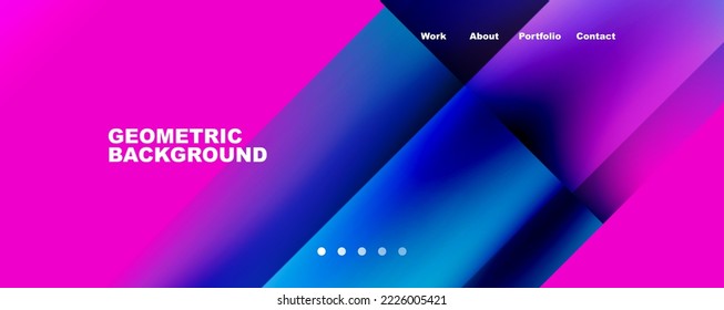 Abstract background - squares and lines composition created with lights and shadows. Technology or business digital template