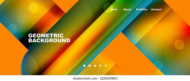 Abstract background - squares and lines composition created with lights and shadows. Technology or business digital template
