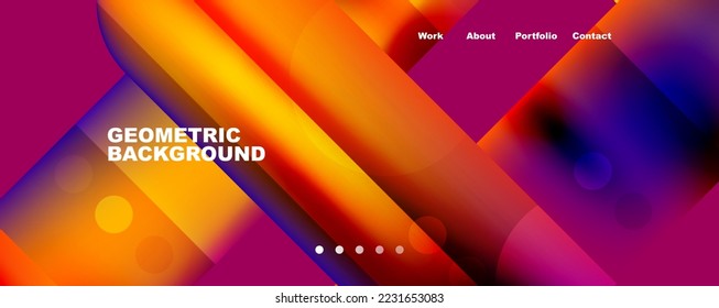 Abstract background - squares and lines composition created with lights and shadows. Technology or business digital template