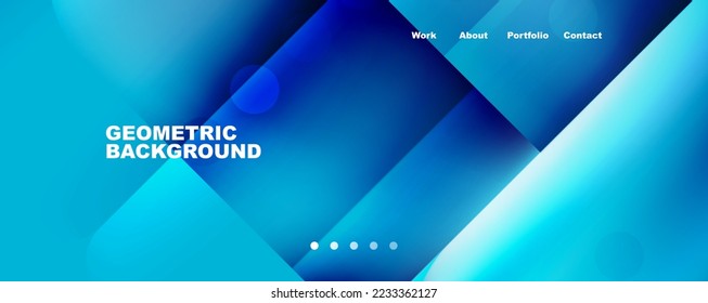 Abstract background - squares and lines composition created with lights and shadows. Technology or business digital template