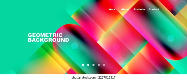 Abstract background - squares and lines composition created with lights and shadows. Technology or business digital template